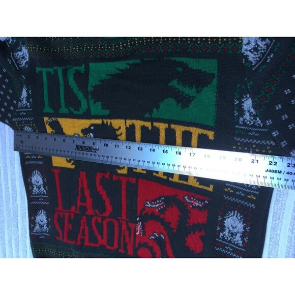 Game of Thrones Men's "Tis the Last Season" Ugly Christmas Sweater Gray Large - Picture 7 of 9